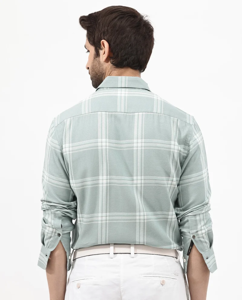 Rare Rabbit Men's Textured Check Shirt