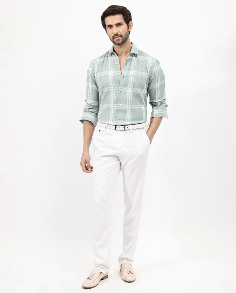 Rare Rabbit Men's Textured Check Shirt