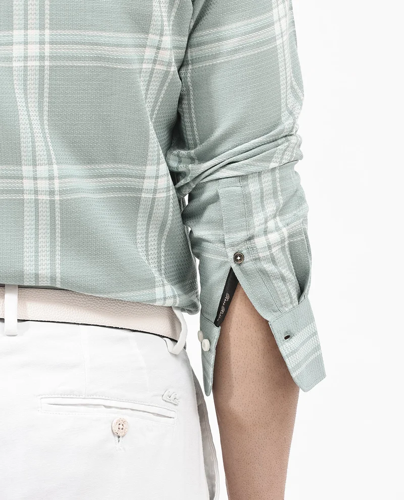 Rare Rabbit Men's Textured Check Shirt