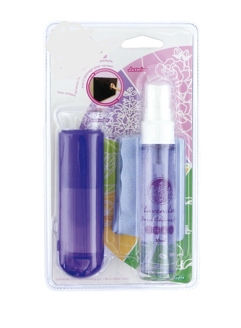 5Scents Lavender Fragrance Gel;Microfibre Cloth;Brush Multipurpose Cleaning Kit