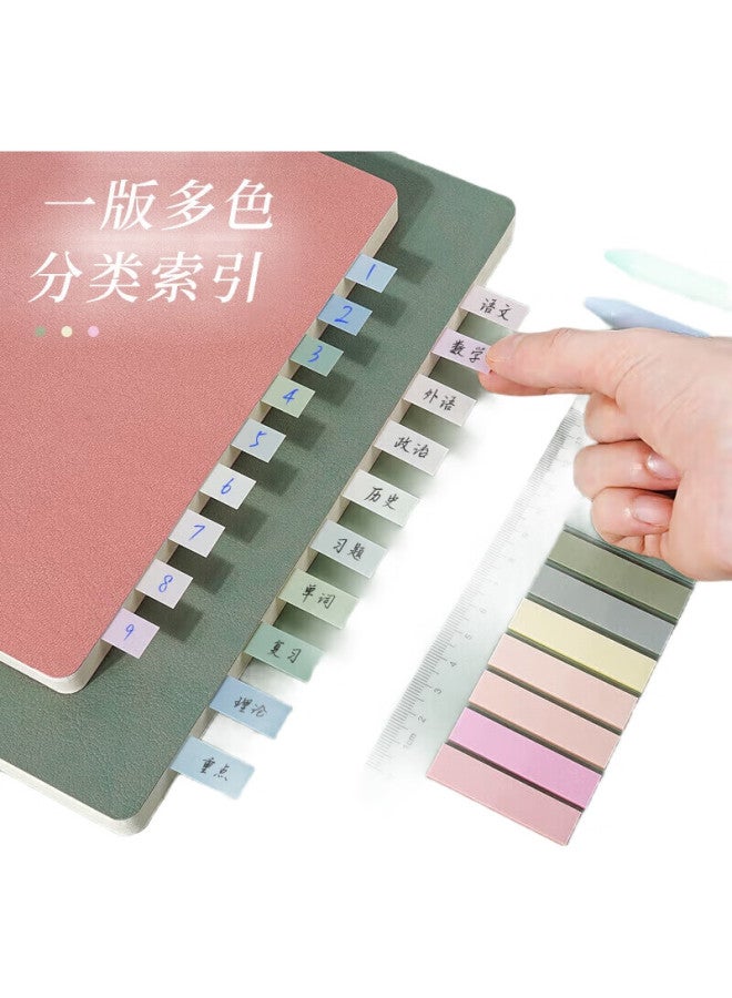 Simaa [Lowest Price Online] Simaa Morandi Color Sticky Notes Index Labels Waterproof Fluorescent Markers For Students Loose-Leaf Index Tabs 200 Pieces Xsyt1 - Image 1