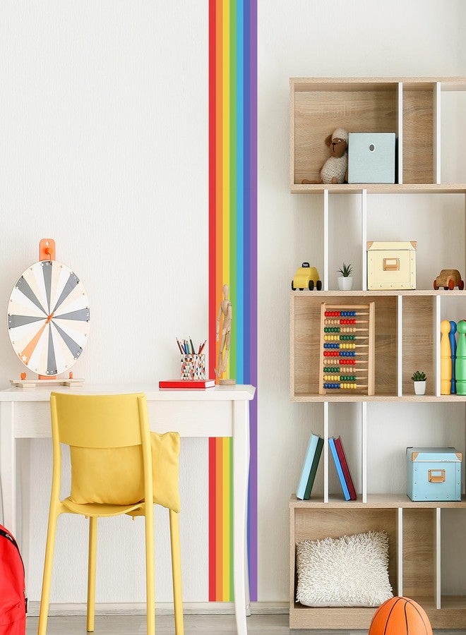 Supzone Large Rainbow Wall Decals Corner Line Floor Sticker Colorful Bold Rainbow Wall Border Stickers Peel and Stick Vinyl Wall Art Decor for Children Kids Bedroom Playroom Livingroom Home Decor - Image 4