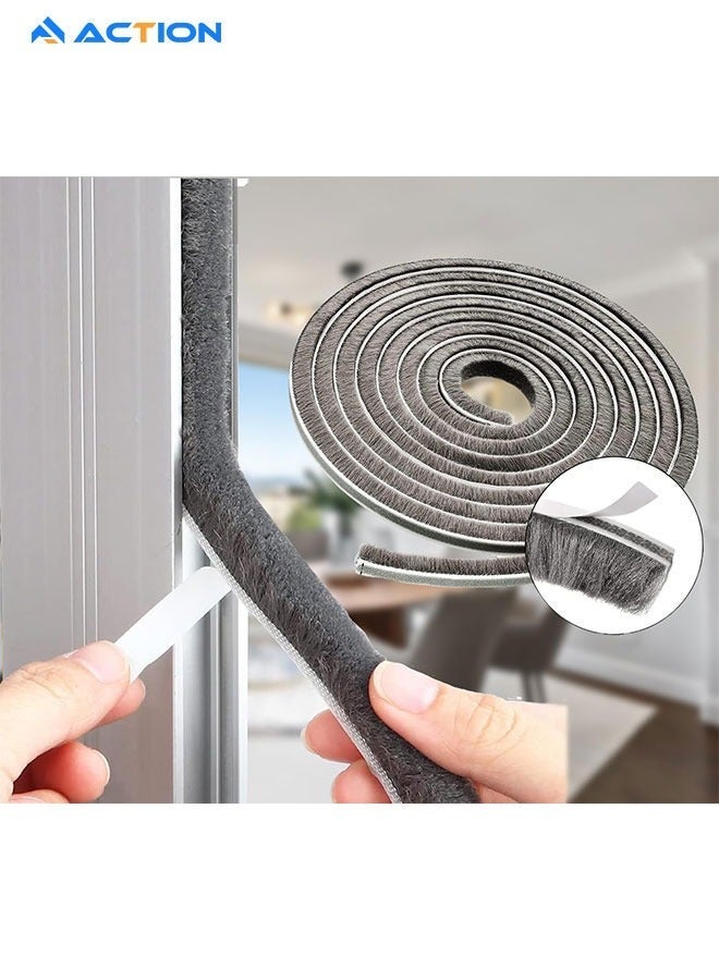 أكشن عازل للصوت ذاتي اللصق للأبواب والنوافذ، عرض 7 مم × سمك 6 مم، رمادي، طول 10 متر - Image 1