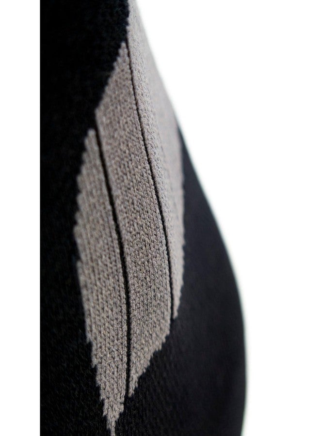 DISSENT GFX Compression DL High-Performance Low-Profile Padded Warm Over The Calf All-Day Merino Wool Ski Socks, Black/Gray, Medium - Image 4