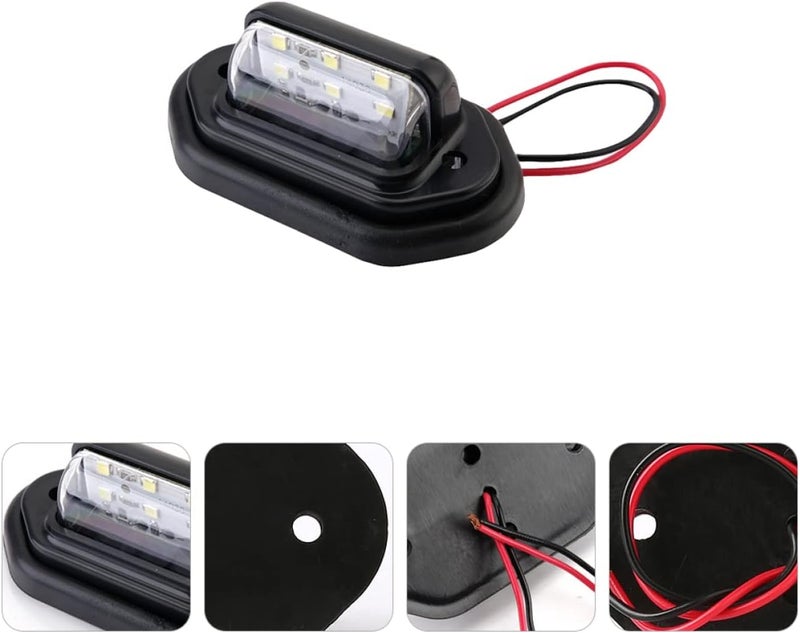 MAGICLULU 30v مصباح لوحة ترخيص LED ساطع، جزء تعديل سيارة، مؤشرات شاحنة، مادة - Image 2