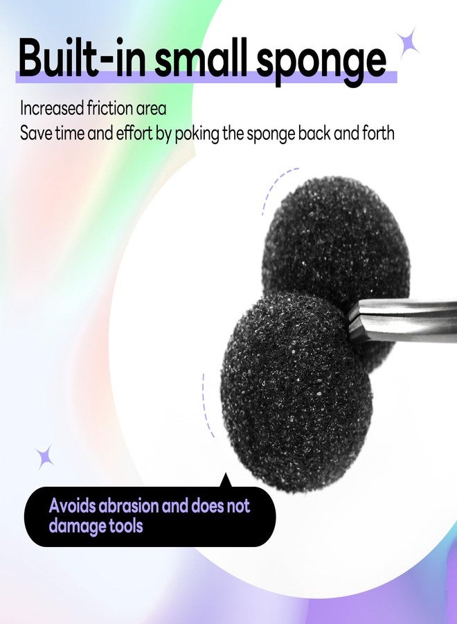 ACTROL Eyelash Extensions Tweezer Cleanser 1 Bottles Lash Tweezers Cleaning Tool for Lash Glue Remover with Sponge Black Ball Eyelash Tweezer Liquid Supplies 30ml - Image 3