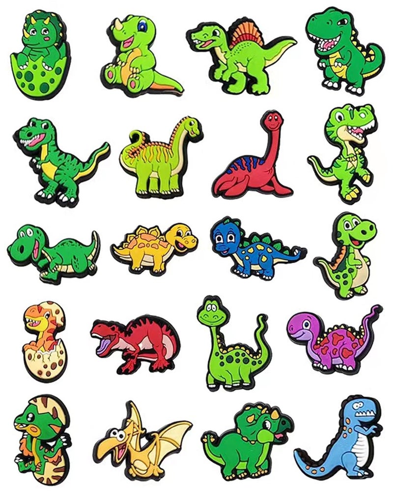 BOWNDY Dinosaur Charms for Clog & Sandals Shoe Decoration, Dinosaur Charm Gift for Boys Girls Kids Teens Men and Women Adults - Image 1