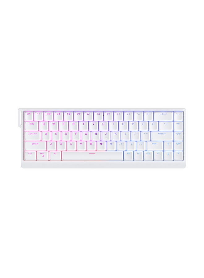 ZUOYA HE30/65 8K Magnetic Axis Mechanical Keyboard Electric Competition Special Tile Artifact Fearless Contract Quick Trigger-Colour:He65 White - Image 1