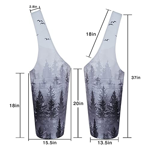 BagYG Yoga Mat Bag with Large Size Pocket and Zipper Pocket Long Tote Fit Most Size Mats - Holds More Yoga Accessories Cloud Forest - Image 4