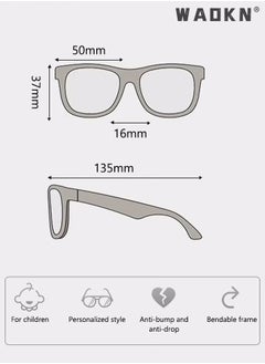 WAOKN Kids Blue Light Blocking Glasses, Anti Eyestrain Computer Glasses, Gaming Eyewear UV400 Protection with Light Weight TR90 Frame for Boys Girls and Children Age 3-12 Year Old Clear Pink  - Image 4