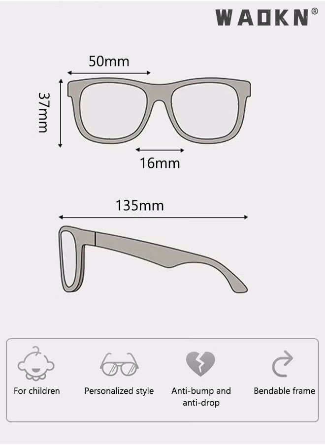 WAOKN - Kids Blue Light Blocking Glasses, Anti Eyestrain Computer Glasses, Gaming Eyewear UV400 Protection with Light Weight TR90 Frame for Boys Girls and Children Age 3-12 Year Old Clear Pink - Image 1