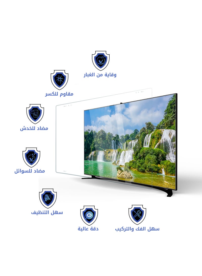 Witforms 39 Inch TV Screen Protector, Ultra Shock Protection, Shatterproof, Waterproof, Radiation Protection, Easy Installation Removable - Image 3