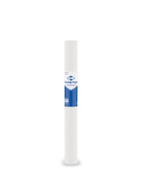 ALVIN 55WA Lightweight Tracing Paper Roll White Suitable with Ink Charcoal Felt Tip Pen for Sketching or Detailing  12 Inches 20 Yards 1inch Core