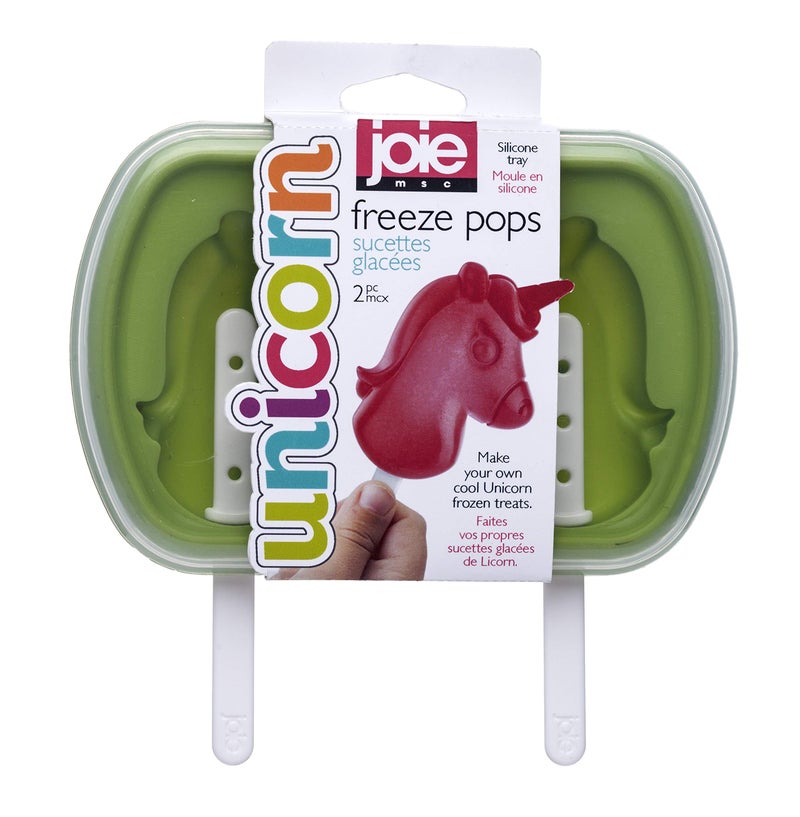 Joie Unicorn Popsicle Molds, Easy Ice Pop Maker for Kids, Make Fun Healthy Treats, Cute Unicorn Design, BPA-Free Silicone, Dishwasher Safe, Colors May Vary, 2 Pack - Image 1