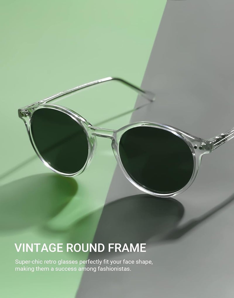 TIJN نظارات شمسية مزودة بعدسات واقية من الأشعة فوق البنفسجية (UV400) لحماية عينيك من الأشعة UVA وUVB الضارة، مثالية للقيادة والتسوق والتجمعات الخارجية والتعرض لأشعة الشمس اليومي. توفر حماية موثوقة مع الحفاظ على مظهر ريترو أنيق. - Image 4
