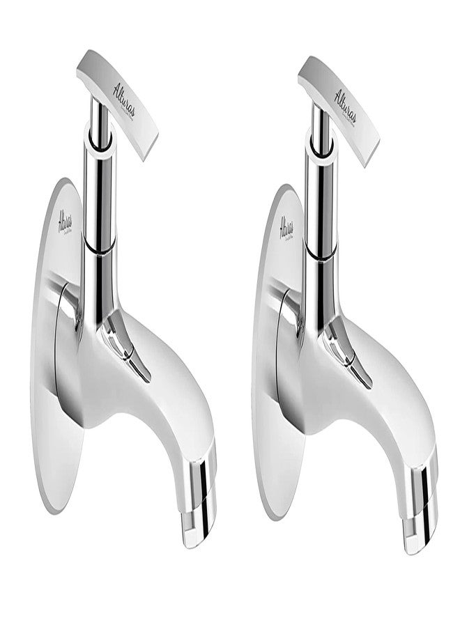 Alturas Brass Passion Long Body Tap for Bathroom, Water Tap Chrome Finish (Set of - (2) - Image 1