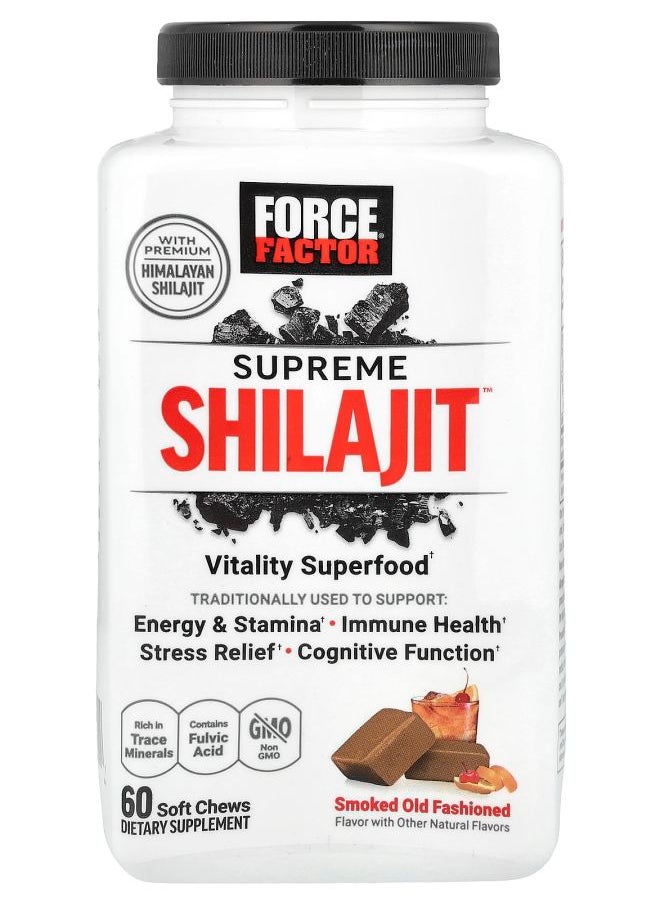 Force Factor - Supreme Shilajit™ Smoked Old Fashioned 60 Soft Chews - Image 1