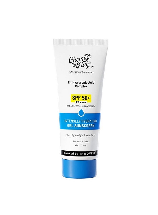 Chemist at Play Intensely Hydrating Gel Sunscreen | SPF 50+ PA++++ | Ultra-Lightweight & Non-Sticky | With Hyaluronic Acid & Ceramides | for Normal, Dry, Oily, Combination skin types | 45gm - Image 1