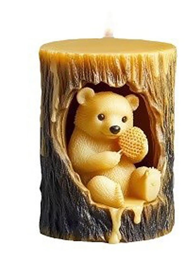 EVERELAM Tree Bear Candle Mold - Animal & Bear Resin Casting Molds, Silicone Clay Jewelry Molds, Candle Making Craft Supplies - Image 1