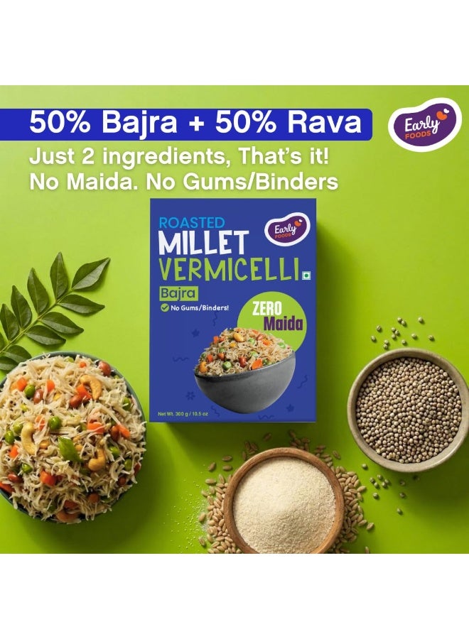 Early Foods - No Maida Bajra Vermicelli | Millet Seviya | Pearl Millet Semia 300 gms - Image 2