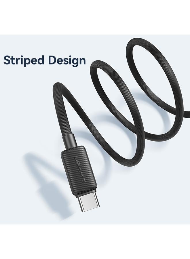 Usams US-SJ693 USB to USB-C / Type-C 3A Striped Fast Charge Data Cable, Length:2m - Image 5