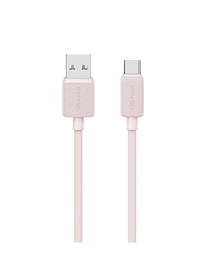 Usams US-SJ693 USB to USB-C / Type-C 3A Striped Fast Charge Data Cable, Length:2m - Image 1