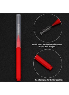Patelai 100 Pieces Braces Brush for Cleaner Interdental Brush Toothpick Dental Tooth Flossing Head Oral Dental Hygiene Flosser Toothpick Cleaners Tooth Cleaning Tool (Classic Colors, Assorted Sizes)  - Image 4