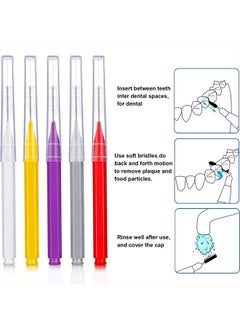Patelai 100 Pieces Braces Brush for Cleaner Interdental Brush Toothpick Dental Tooth Flossing Head Oral Dental Hygiene Flosser Toothpick Cleaners Tooth Cleaning Tool (Classic Colors, Assorted Sizes)  - Image 3