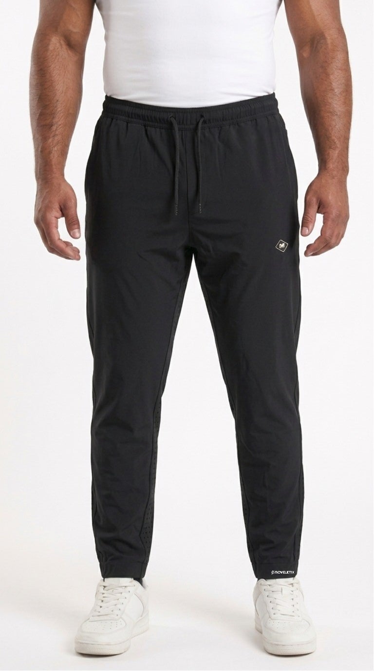 Moveletix Men's Plus Size Training Joggers Black - Image 1