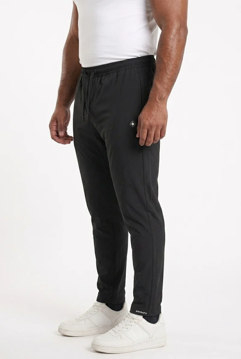 Moveletix Black Men's Plus Size Training Joggers Black for Men | Best Price UAE