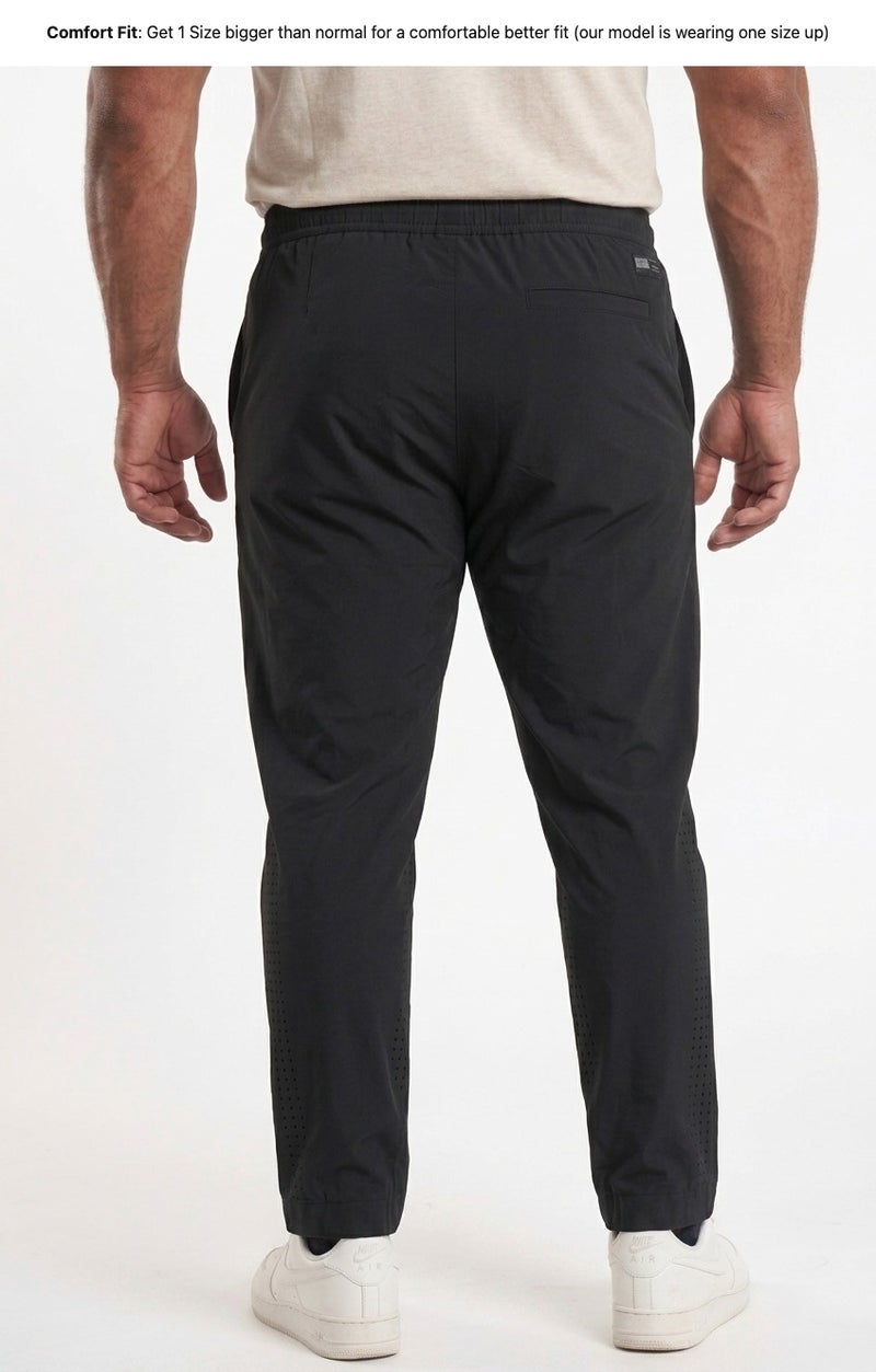 Moveletix Men's Plus Size Training Joggers Black - Image 2