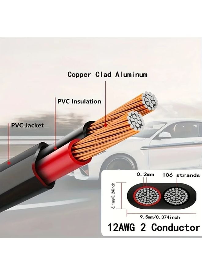 18AWG CCA Wire 362 Inch PVC Twin Core Copper Clad Aluminum For LED Strip Car Speaker - Image 4