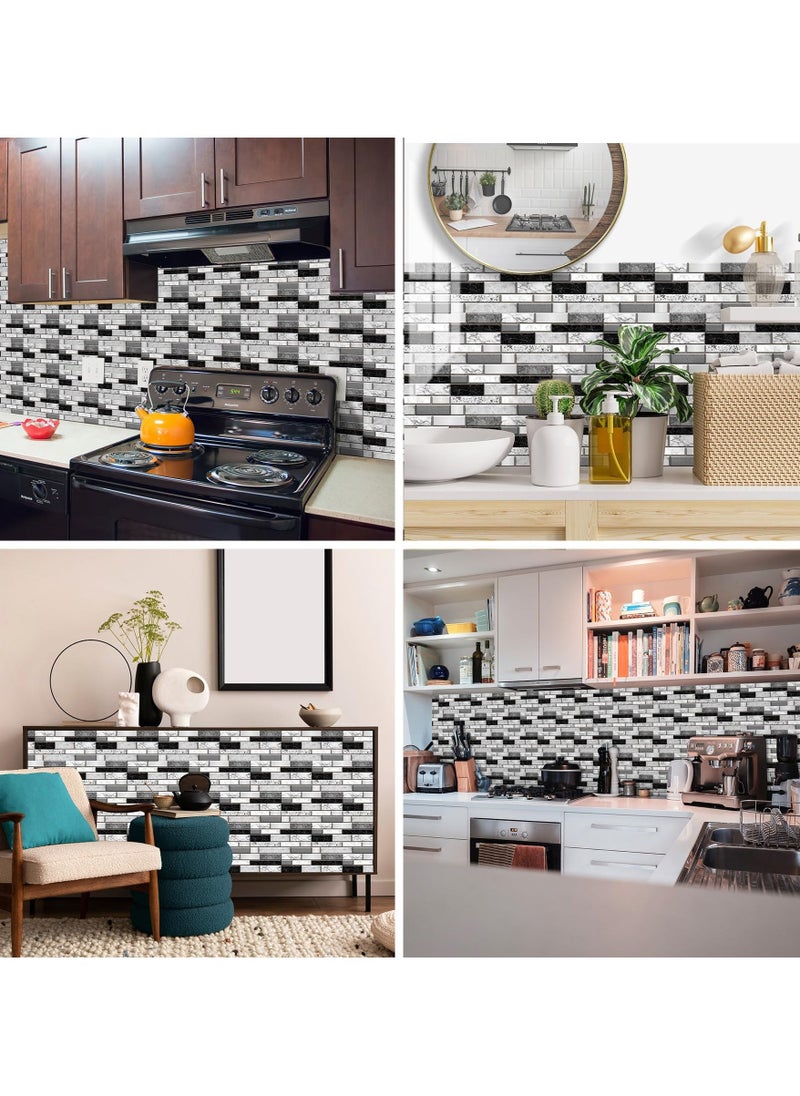 Generic - 12 Sheets Tile Stickers for Bathroom, Self Adhesive Wall Tiles Waterproof Stick on Tile, Wall Tile Transfers Sticker for Home Decor, Peel & Stick self-Adhesive splashback - Image 1