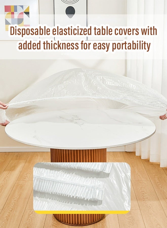 Thick disposable tablecloth covers - oil and stain resistant, portable for dining tables, perfect for wedding banquet table settings - Image 2