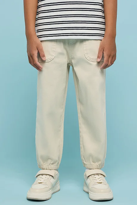 أر أند بي Solid Jogger Pants with Drawstring Waist