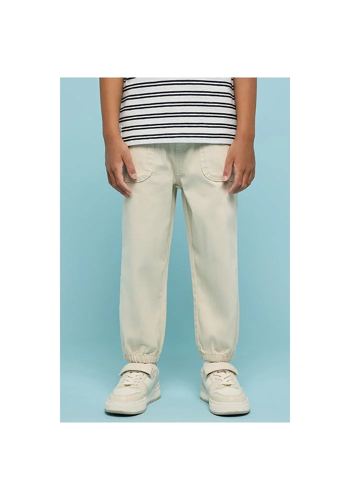 أر أند بي Solid Jogger Pants with Drawstring Waist