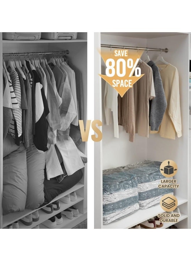 GGEROU 4-Piece Vacuum Storage Bags,No Pump Required,Space Saver Bags,Jumbo Cube bag,Extra Large Vacuum Sealer Bags for Comforters Blankets Bedding Duvet 80x56x32cm - Image 3