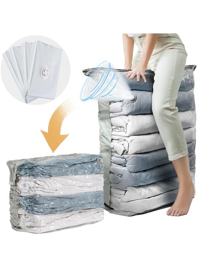 GGEROU 4-Piece Vacuum Storage Bags,No Pump Required,Space Saver Bags,Jumbo Cube bag,Extra Large Vacuum Sealer Bags for Comforters Blankets Bedding Duvet 80x56x32cm - Image 5