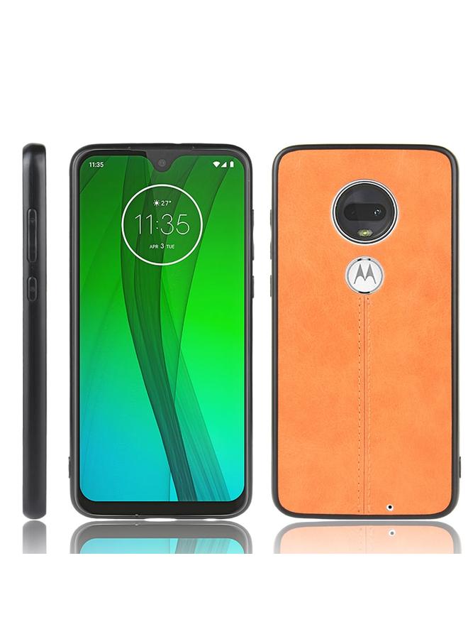 اس-توب جراب لهاتف Motorola Moto G7/G7 Plus مصنوع من جلد البقر المقاوم للصدمات والمخيط، مصنوع من البولي يوريثين الحراري + البولي يوريثان الحراري + مادة TPU - Image 1
