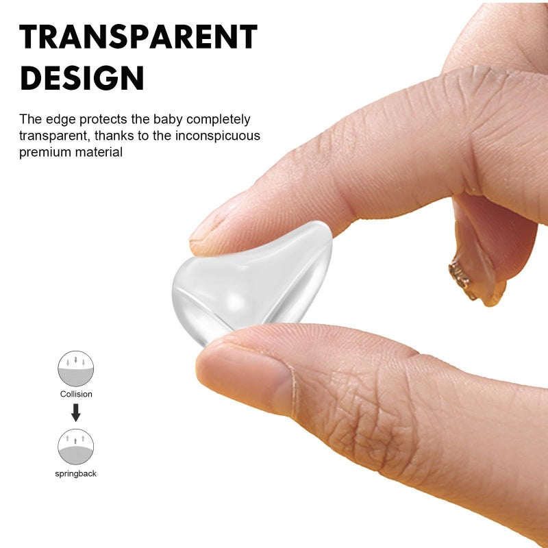 NOON Compliant 20Pcs Non Toxic Waterdrop Furniture Corner Protectors for Home Desk Safety - Image 4