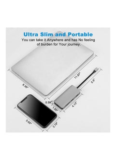 NIBEMINENT ULS-CH9005 9-in-1 USB Hub Silver  - Image 3