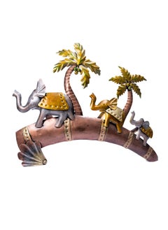 RHD RHD 3 ELEPHANT DECOR Metal AbstractWall Sculptures Home Dcor iron wall dcor for Restaurant office caf living room Bedroom gift SIZE 30 4 20  - Image 2