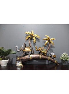 RHD RHD 3 ELEPHANT DECOR Metal AbstractWall Sculptures Home Dcor iron wall dcor for Restaurant office caf living room Bedroom gift SIZE 30 4 20  - Image 1