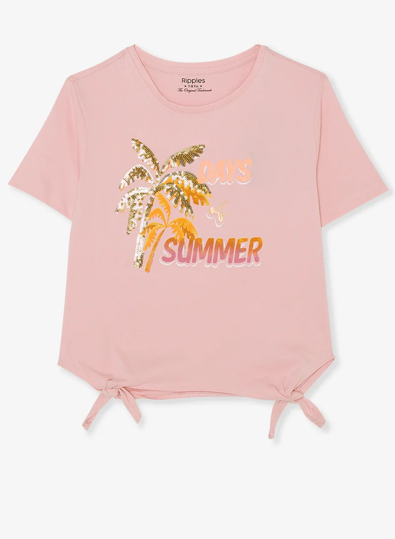 Ripples Girls Relaxed Fit Tee