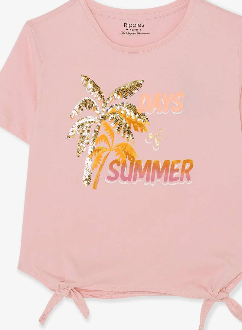 ريبلز مع نمشي Girls Relaxed Fit Tee