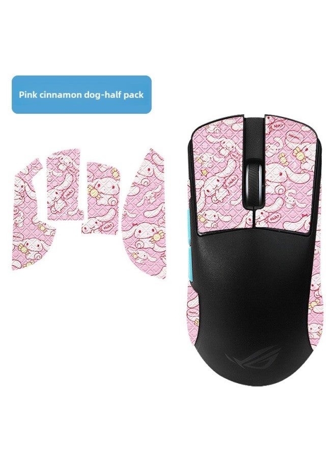 For ASUS ROG Dragon Scale ACE X AimLab Cooperation Edition Mouse Anti-slip Sticker Sweat Sticker Anti-hand Sticker-color: A Pink Cinnamon Dog Mouse Sticker  - Image 1