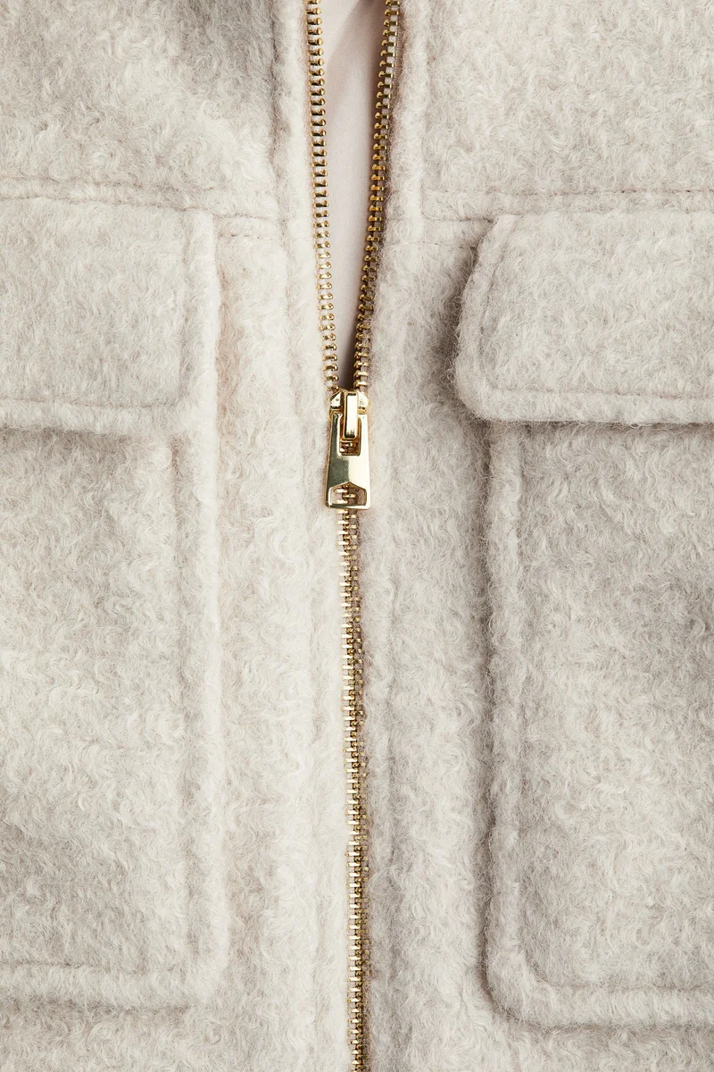 اتش اند ام جاكيت من نسيج بوكليه