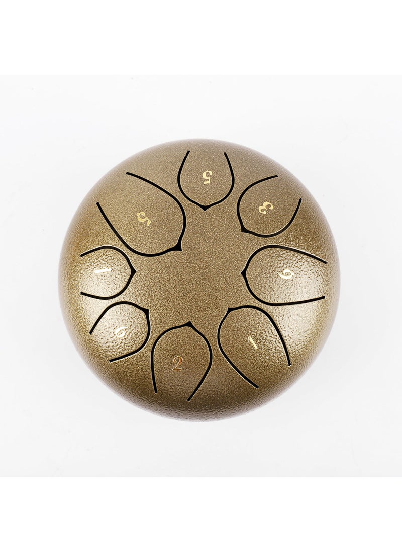 Generic 6-Inch 8-Tone Steel Tongue Drum Bronze 