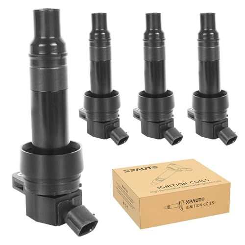 NPAUTO استبدال حزمة ملف الإشعال لهيونداي أكسنت فيلوستر كيا ريو سول قاعدة L4 1.6L 1.6 2012 2013 2014 2015 2016 2017 2018 2019، UF652 C1803، مجموعة من 4، سحب طبيعي - Image 1