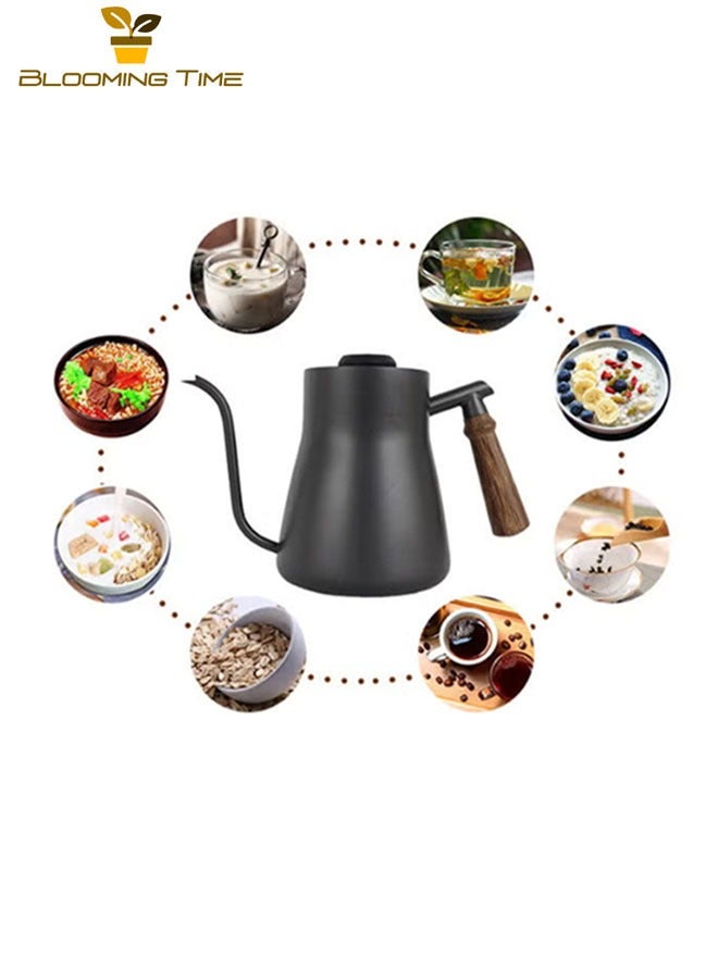 بلومنغ تايم مجموعة ماكينة القهوة بالتنقيط ، مجموعة القهوة للسفر ، مجموعة أجهزة القهوة المخمرة يدويا ، صندوق هدايا ، محمول ، مع مرشح للتعامل مع الرمال الناعمة الصحراوية ، أسود - Image 3